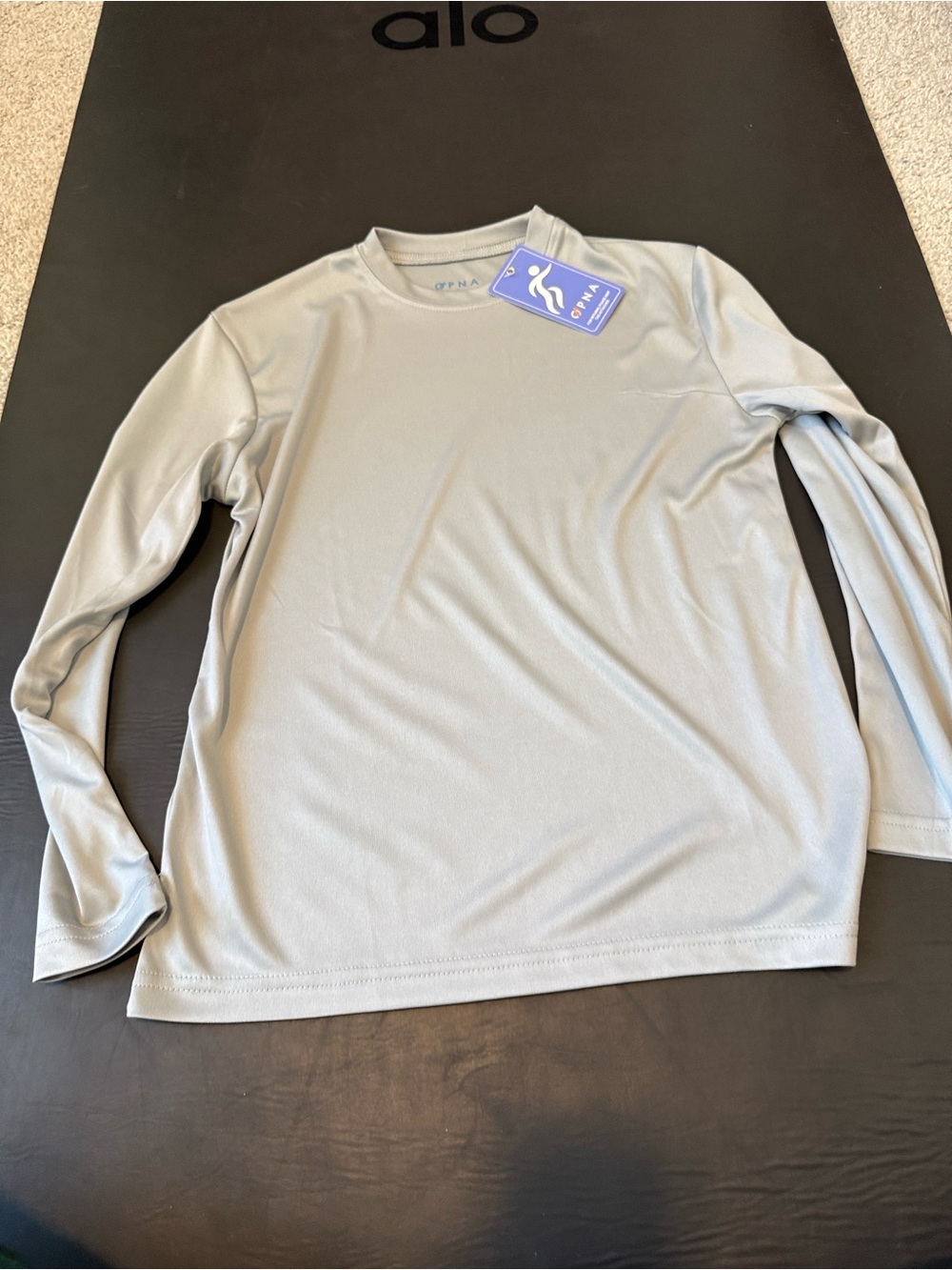 Kids' Long Sleeve Performance Jersey - Light Gray - (Brand: Unknown)